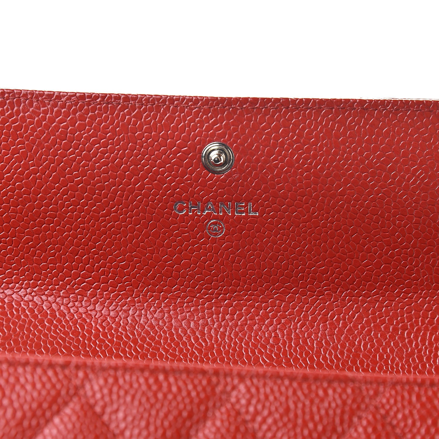 Chanel Caviar Quilted Large Gusset Flap Wallet Red 6 of 9