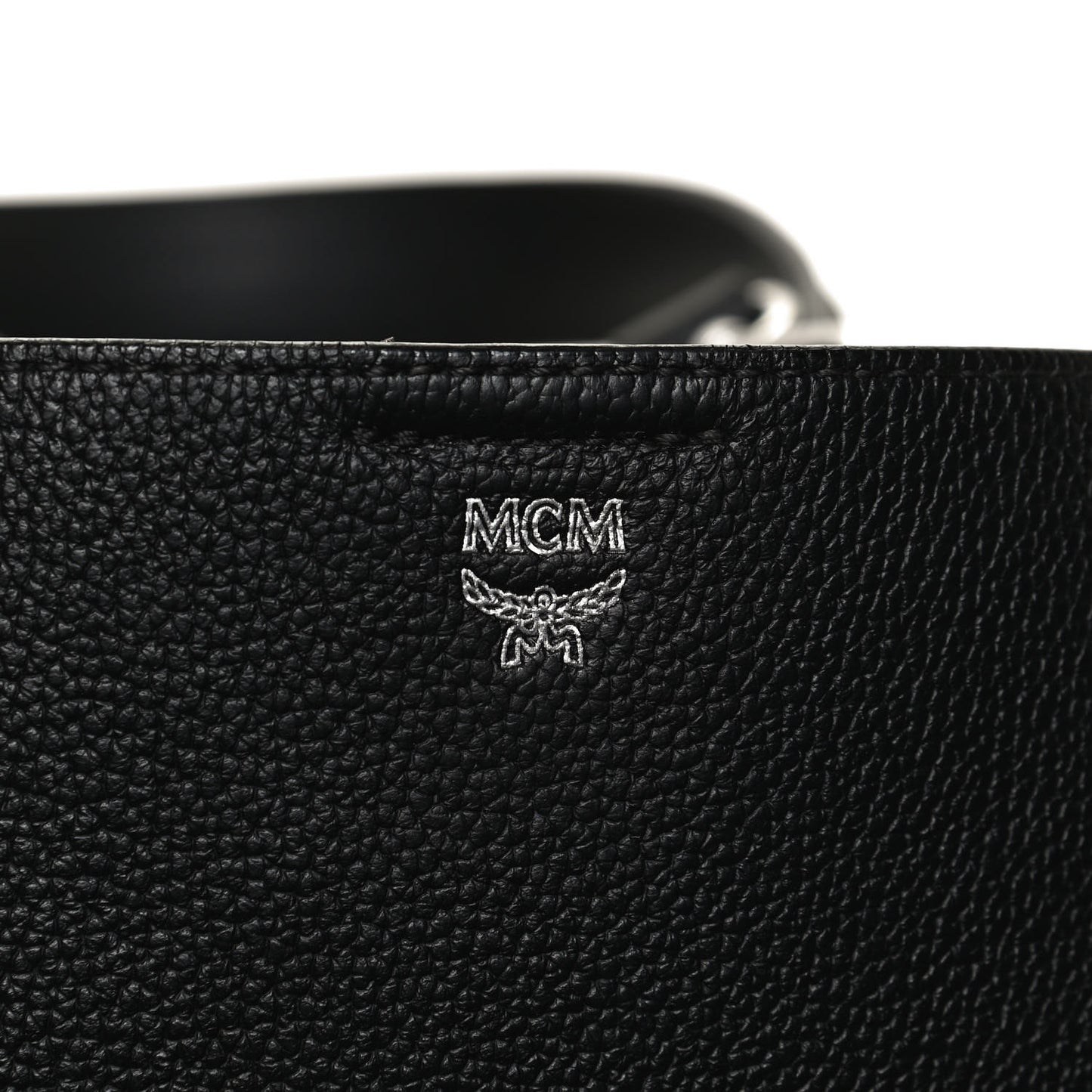 Grained Calfskin Visetos Medium Sarah Hobo Black