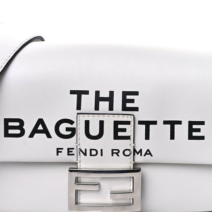 Fendi X MARC JACOBS Nappa Logo Medium Baguette White 6 of 8