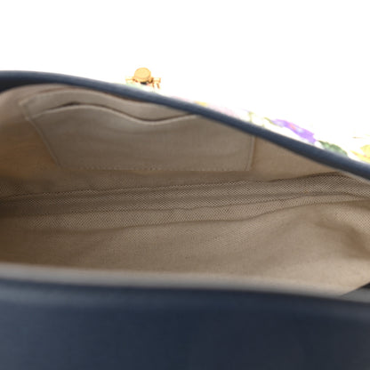 Gucci Canvas Flora Medium Jackie Hobo Blue Agata 5 of 9