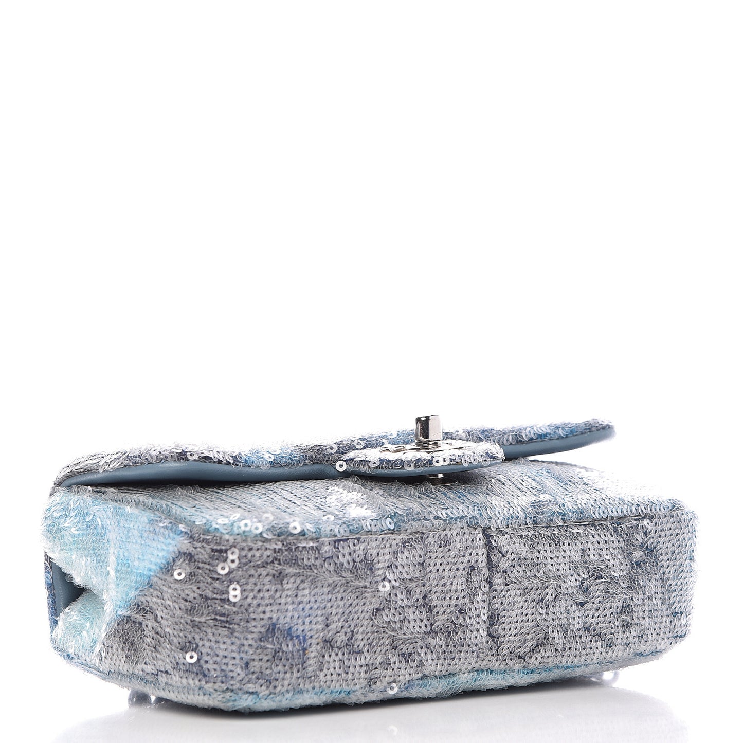 Sequin Mini Waterfall Flap Light Blue