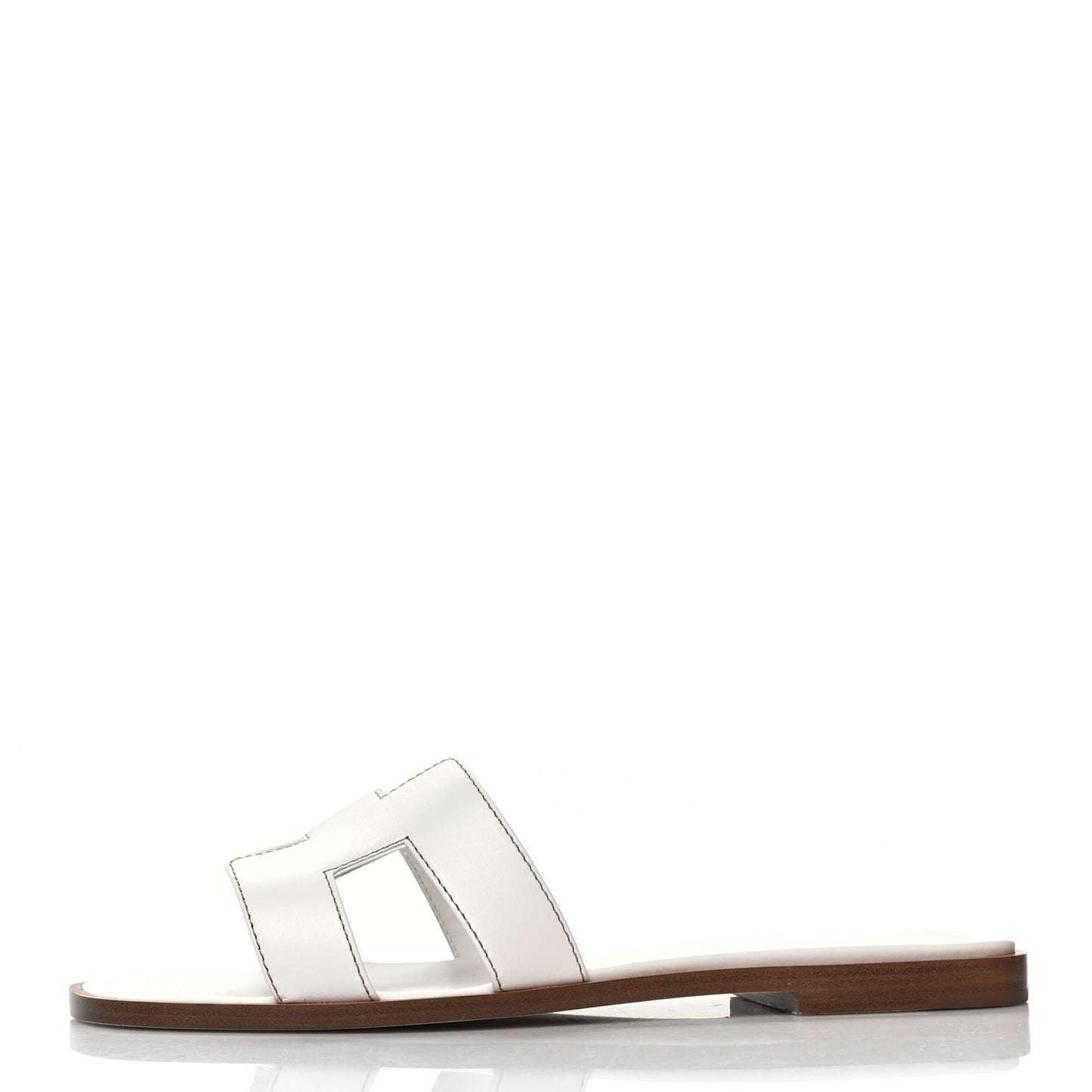Box Calfskin Oran Sandals 37 White