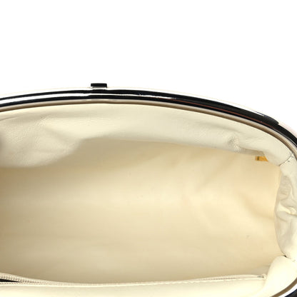 Chanel Lambskin Perforated Timeless Clutch White 5 of 9