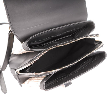 Balenciaga Raffia Calfskin Le Dix Mini Soft Cartable Crossbody Bag Black 5 of 7