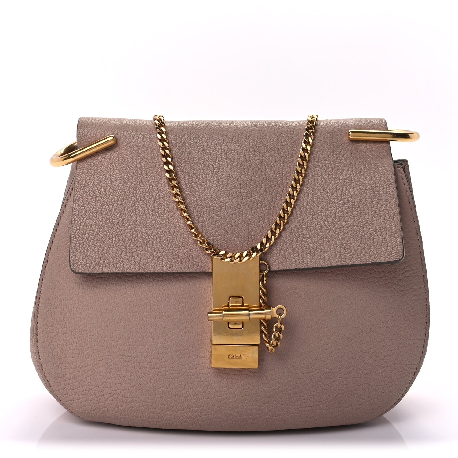 Chloe Grained Lambskin Medium Drew Shoulder Bag Cement Pink 1 of 8