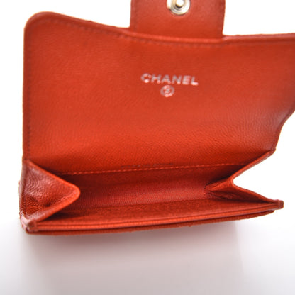 Chanel Caviar Quilted Card Holder Orange 5 of 7