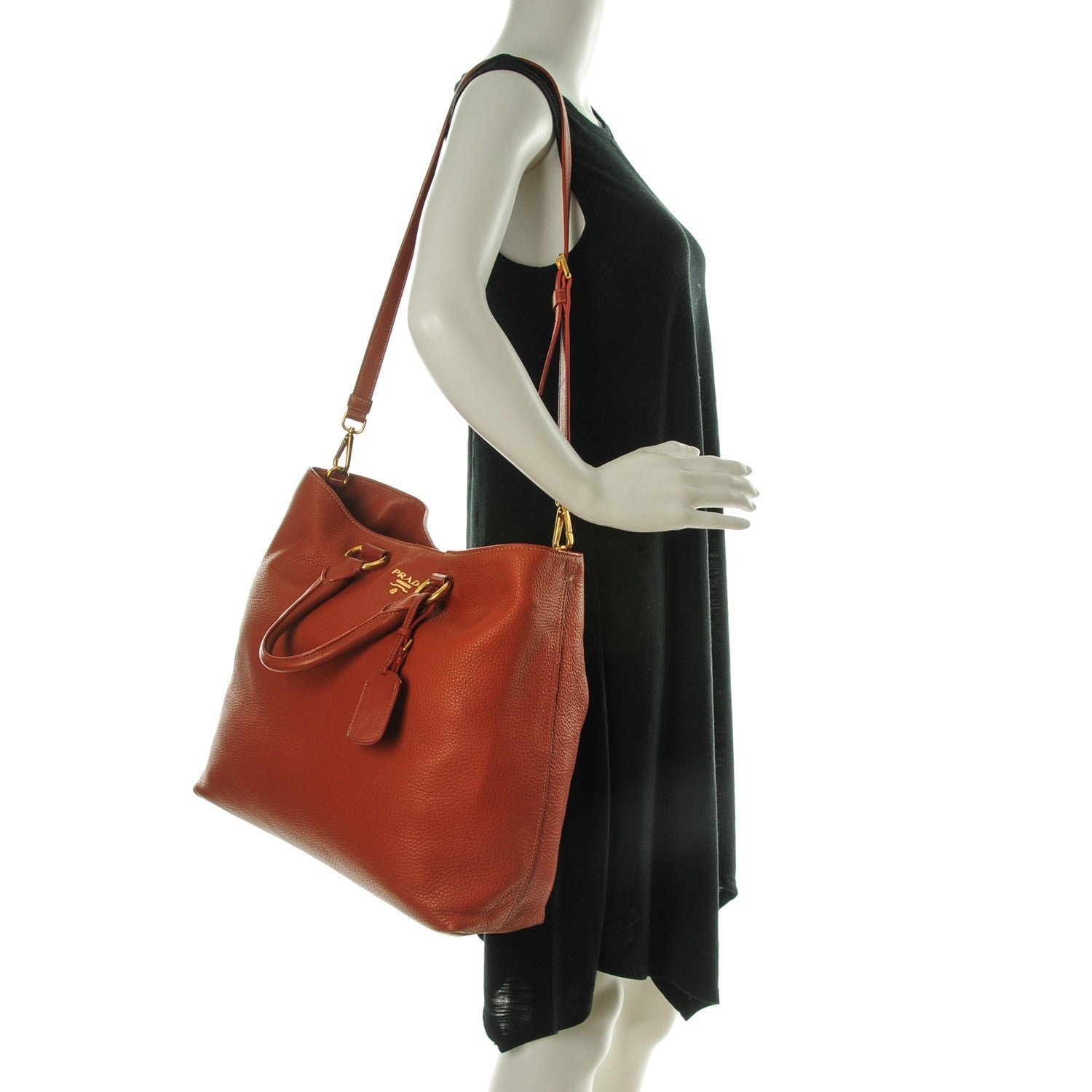 Prada Vitello Daino Tote Rame 2 of 7