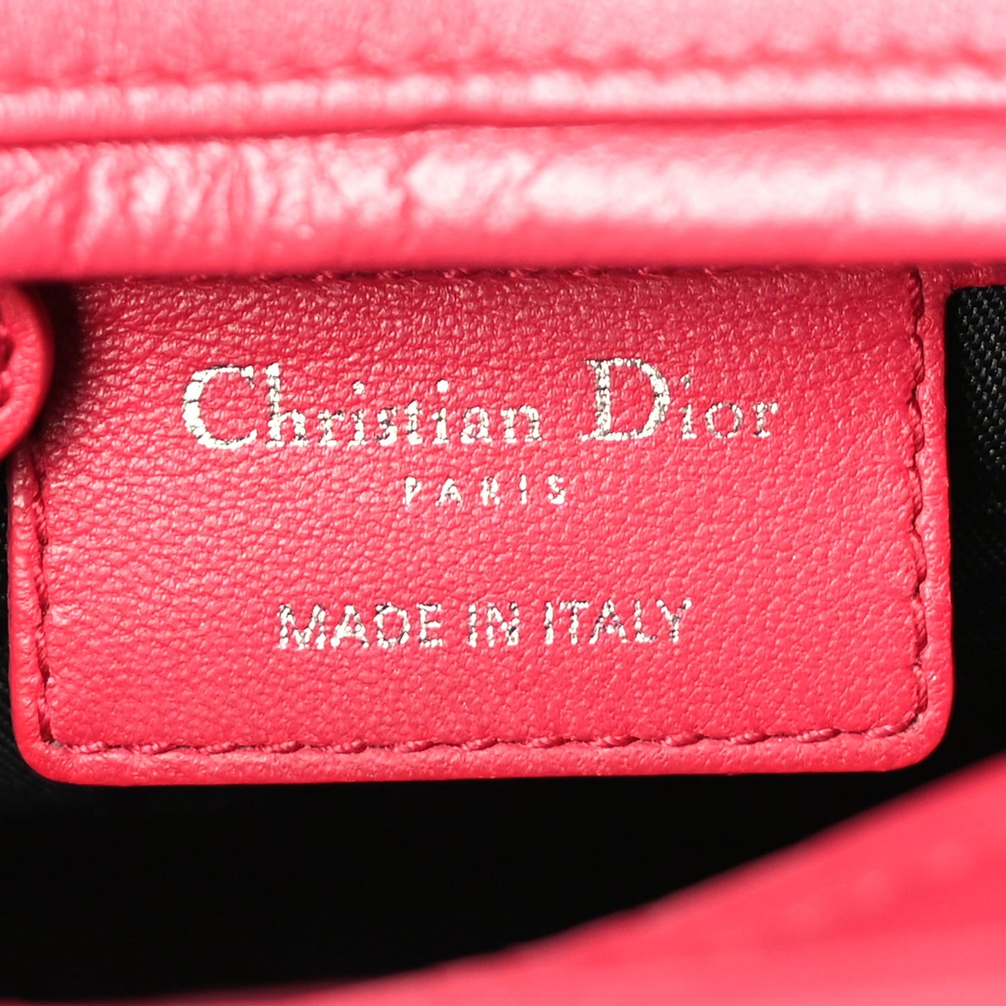 Lambskin Cannage Medium Lady Dior  Red