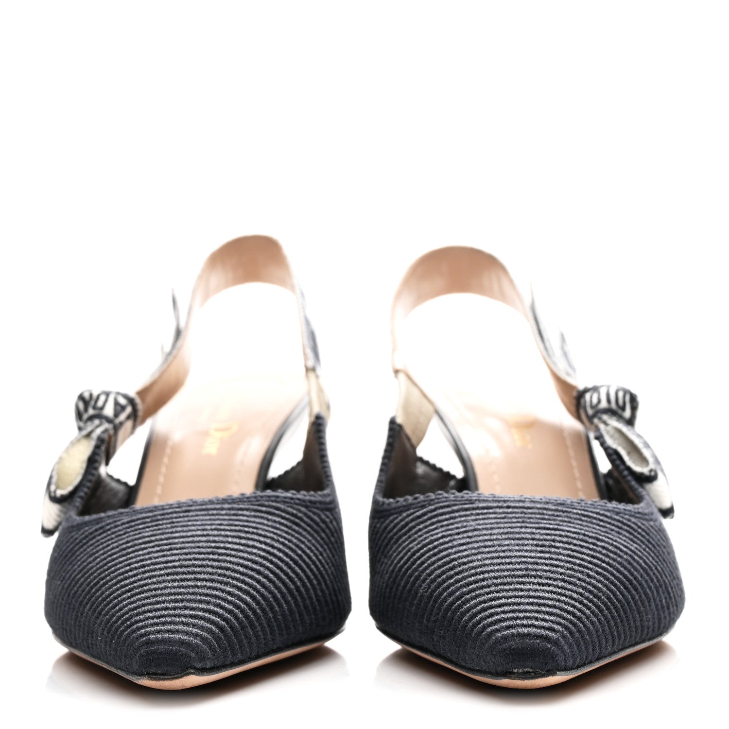 Christian Dior Technical Canvas Ribbon J Adior Slingback 65mm Pumps 37 Deep Blue 3 of 10