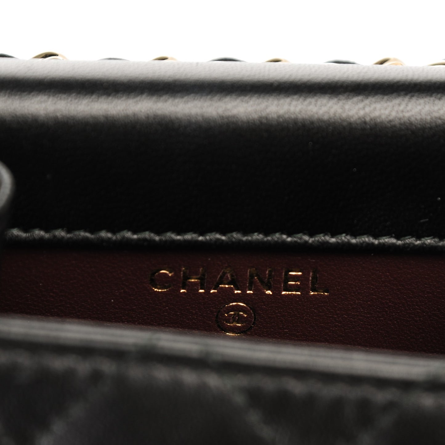 Lambskin Quilted Trendy CC Phone Holder Black