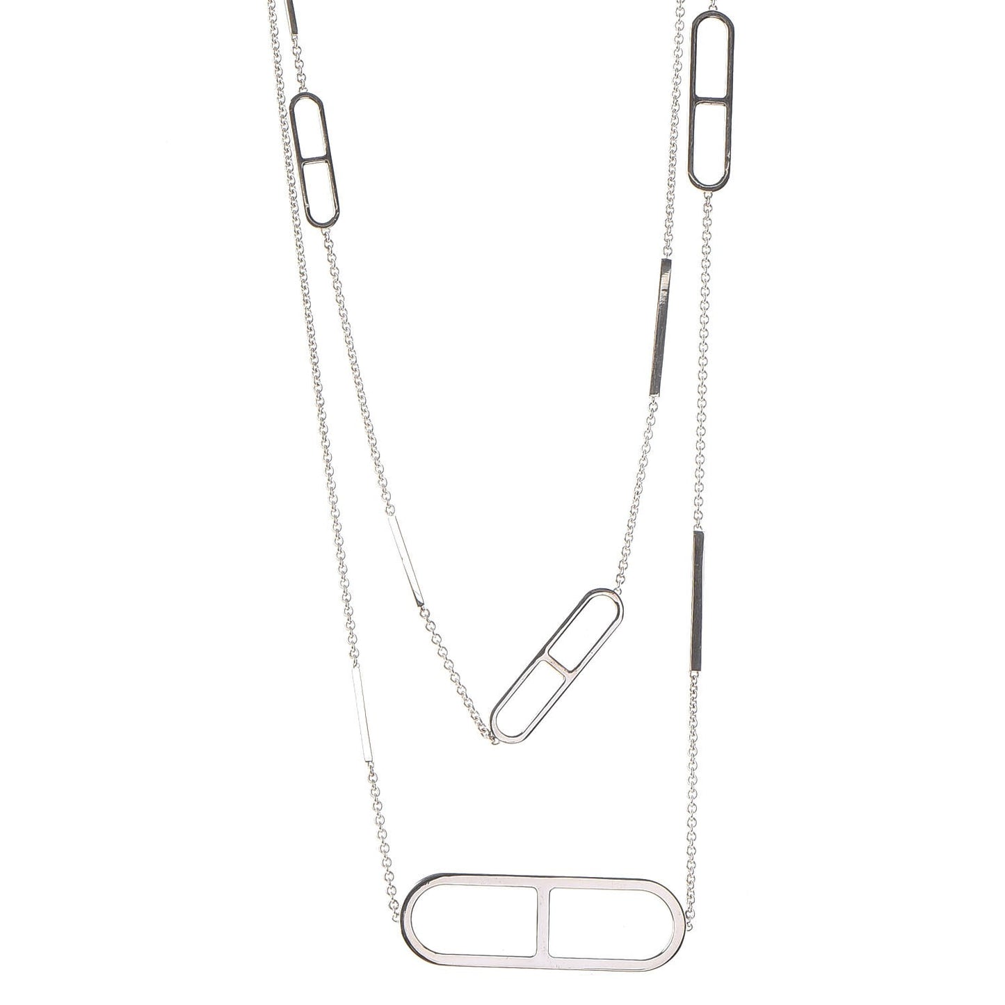 Sterling Silver Ever Chaine d'Ancre Long Necklace