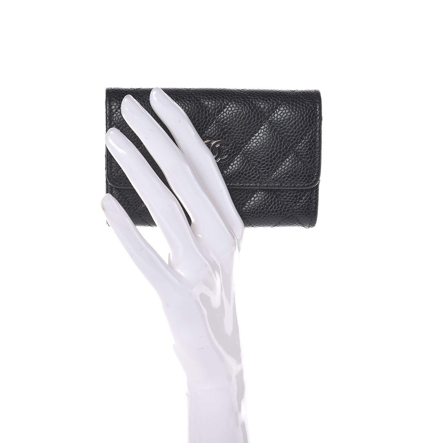 Chanel Caviar Quilted Flap Card Holder Black 2 of 10