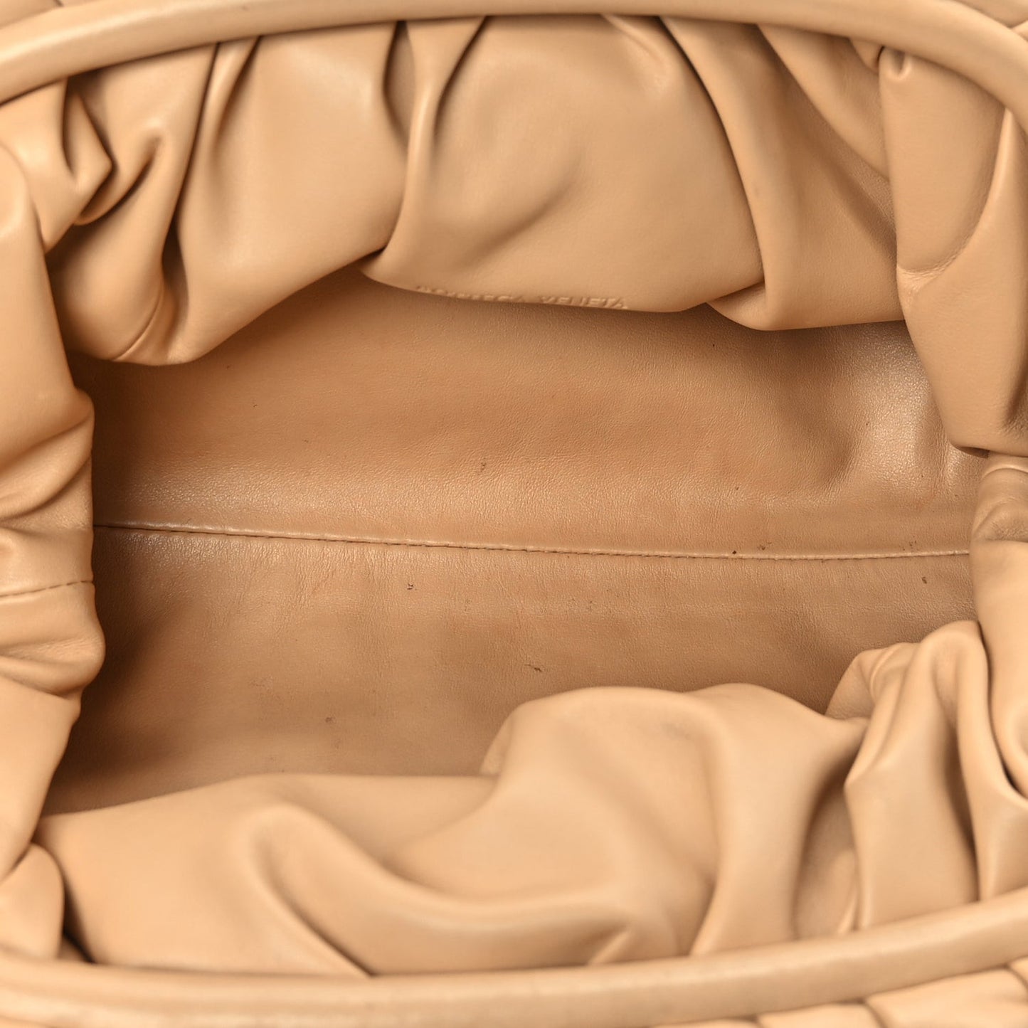 Smooth Butter Calf The Pouch Oversized Clutch Nude