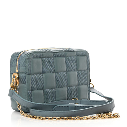 Louis Vuitton Lambskin Damier Quilt Troca PM Glacier 3 of 10