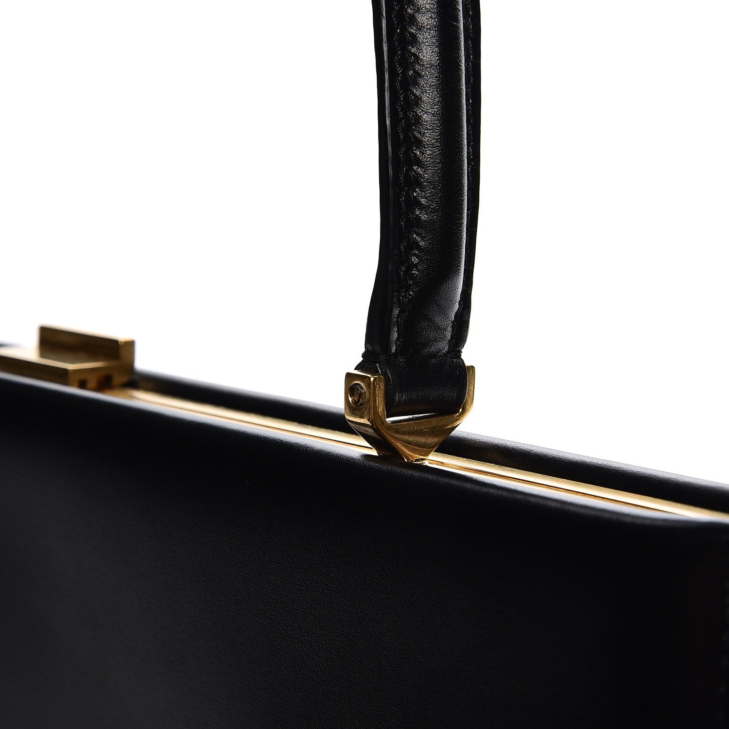 Celine Patina Box Calfskin Medium Clasp Bag Black 8 of 11