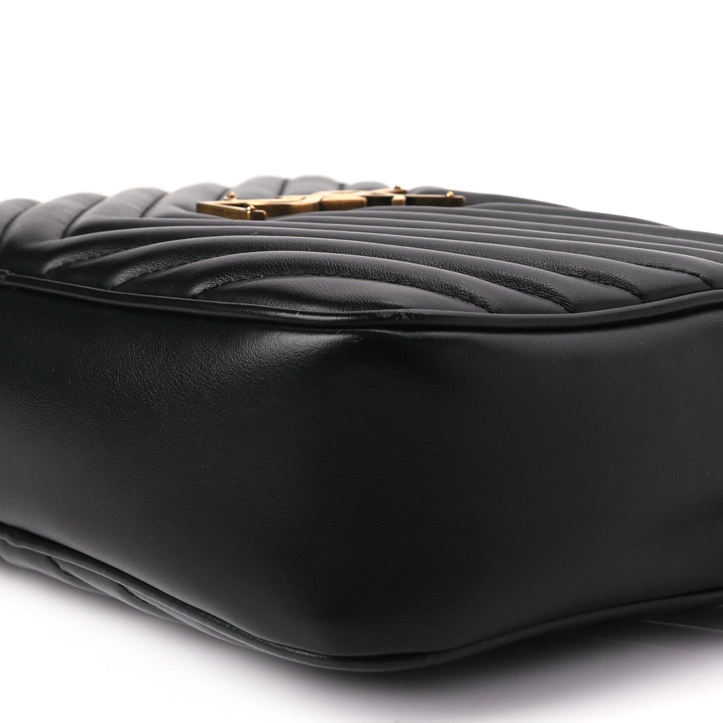 Calfskin Matelasse Monogram Lou Camera Bag Black