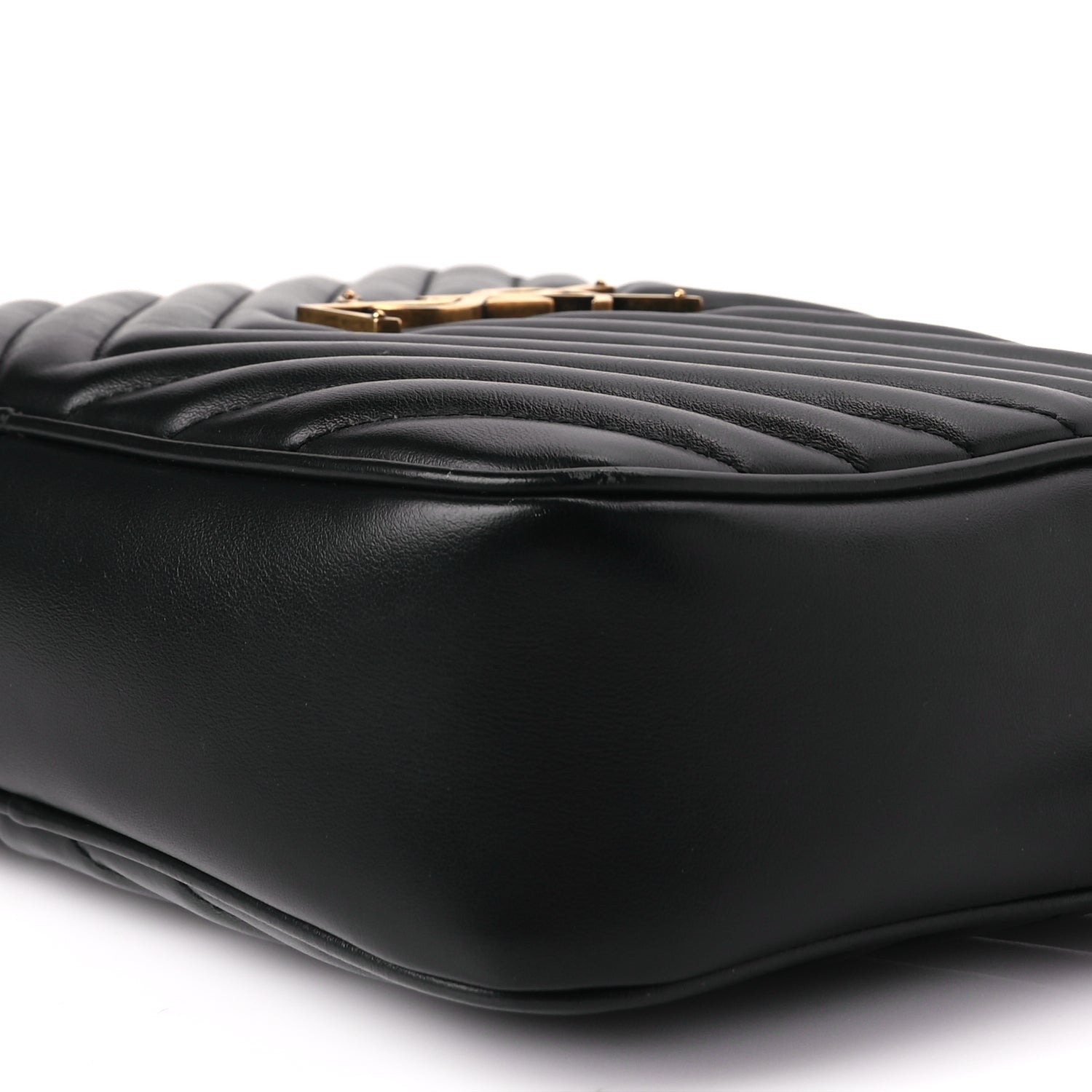 Saint Laurent Calfskin Matelasse Monogram Lou Camera Bag Black 8 of 8