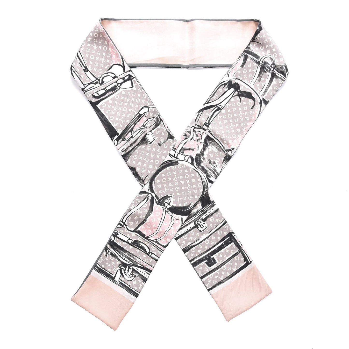 Silk Monogram Trunks Bandeau Rose Poudre