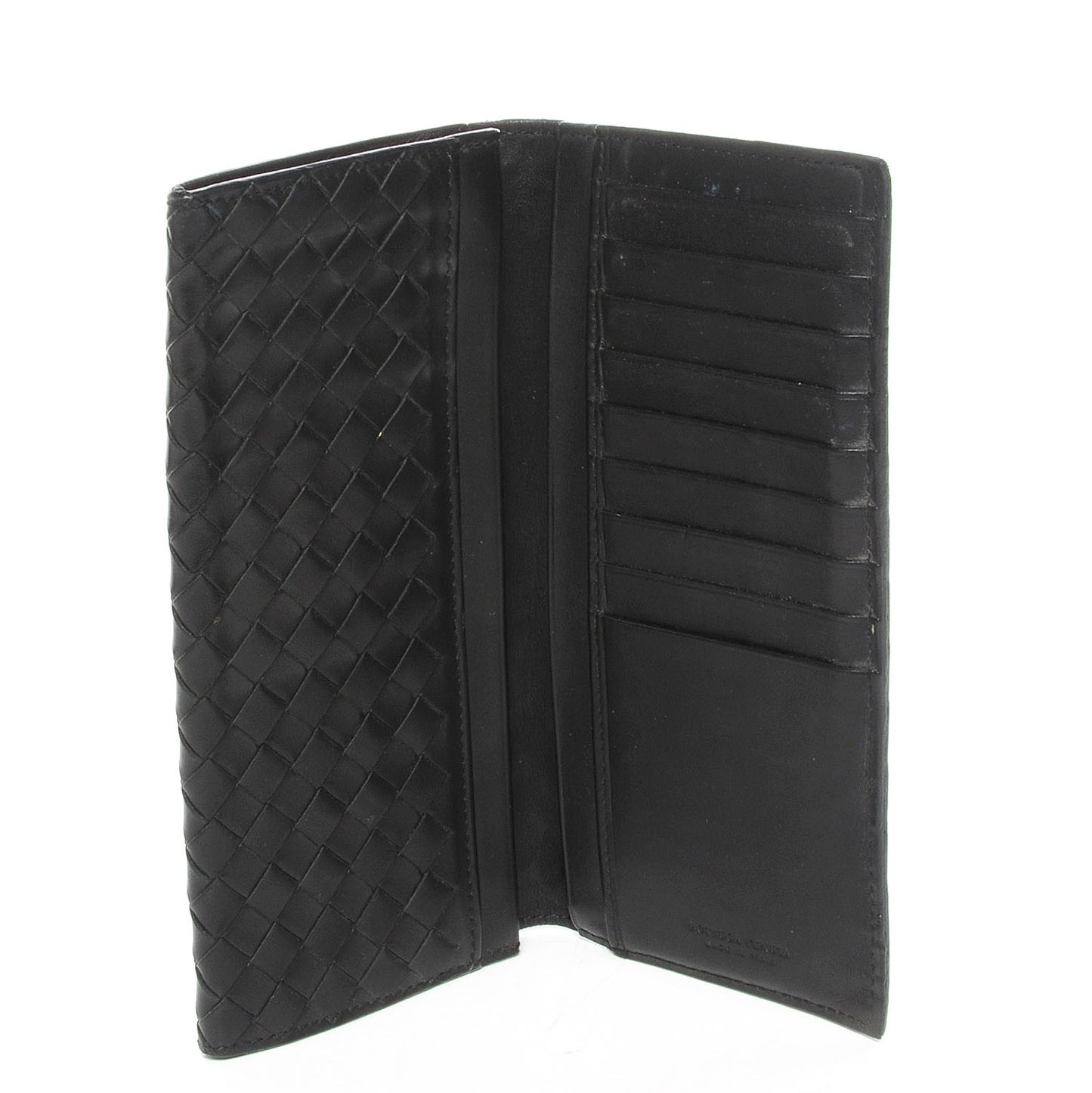 Nappa Intrecciato Mens Continental Wallet Nero Black