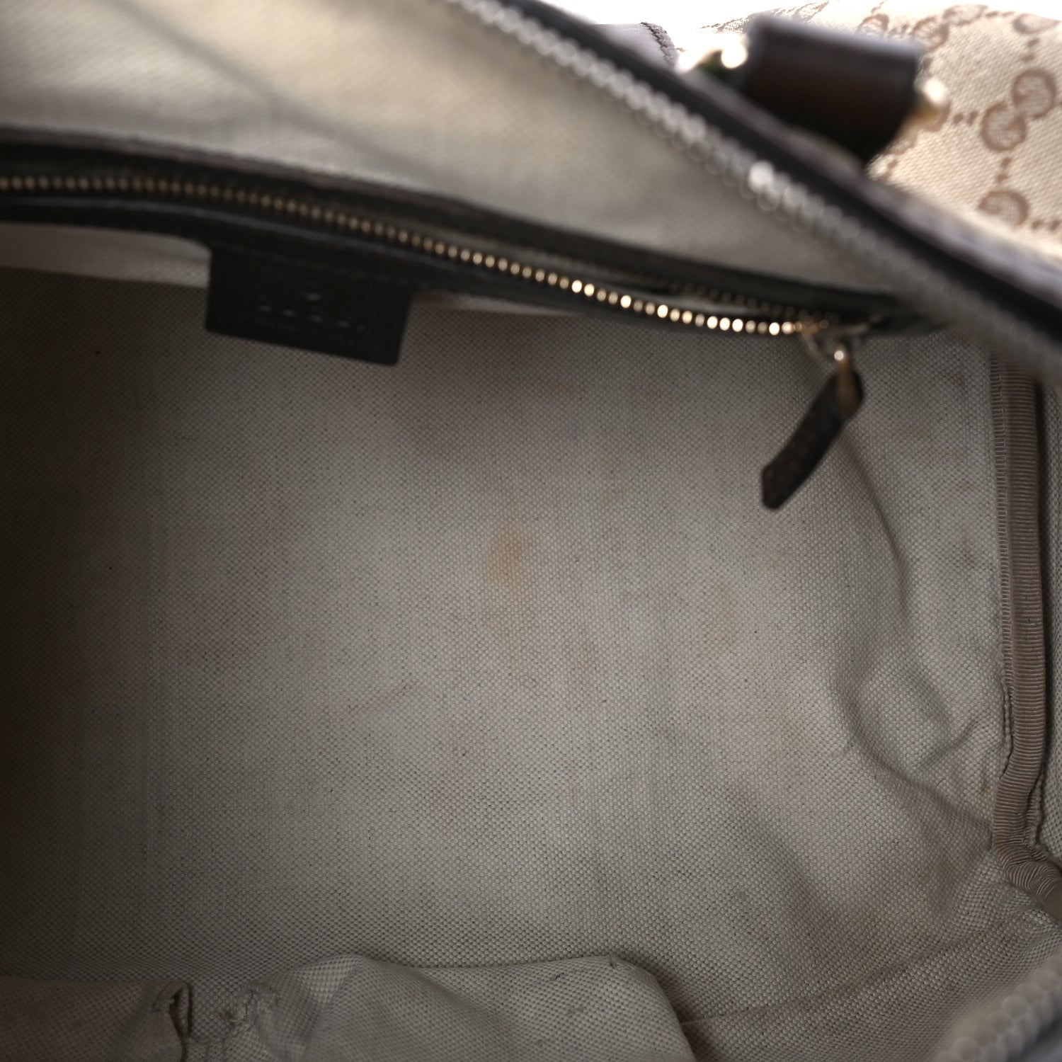 Gucci Monogram Selleria Calfskin Vintage Web Medium Boston Beige Ebony Cocoa Beige Ebony Cocoa 4 of 7