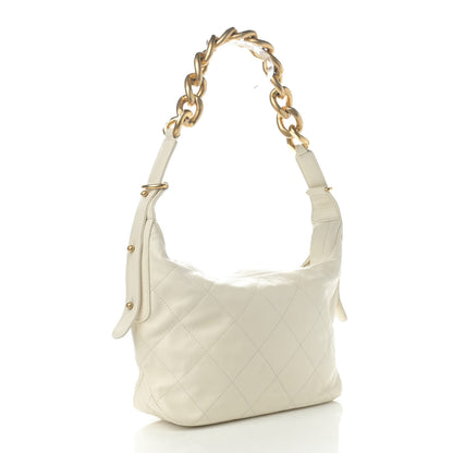Chanel Calfskin Quilted Daily Hobo White 3 of 10