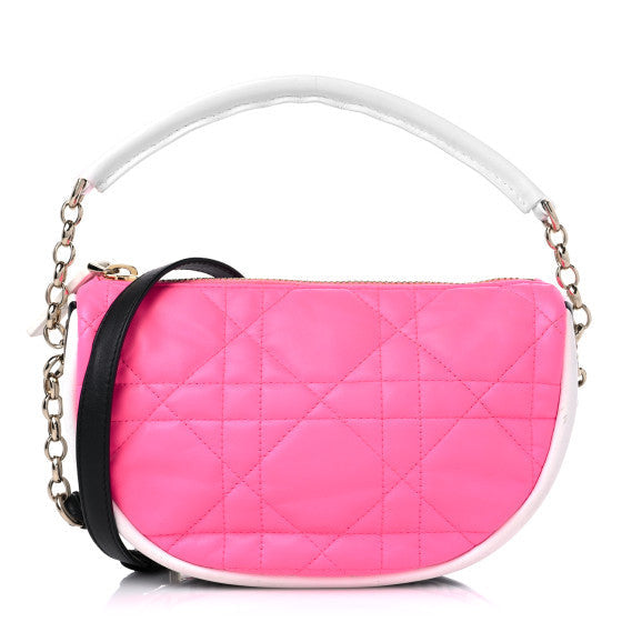 Christian Dior Lambskin Cannage Small Dior Vibe Hobo Bag Pink 1 of 2