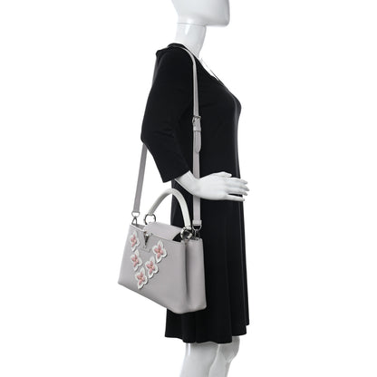 Louis Vuitton Taurillon Mechanical Flowers Capucines PM Purple 2 of 9