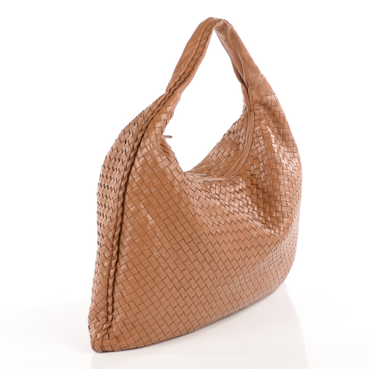 Nappa Intrecciato Maxi Veneta Hobo Noce