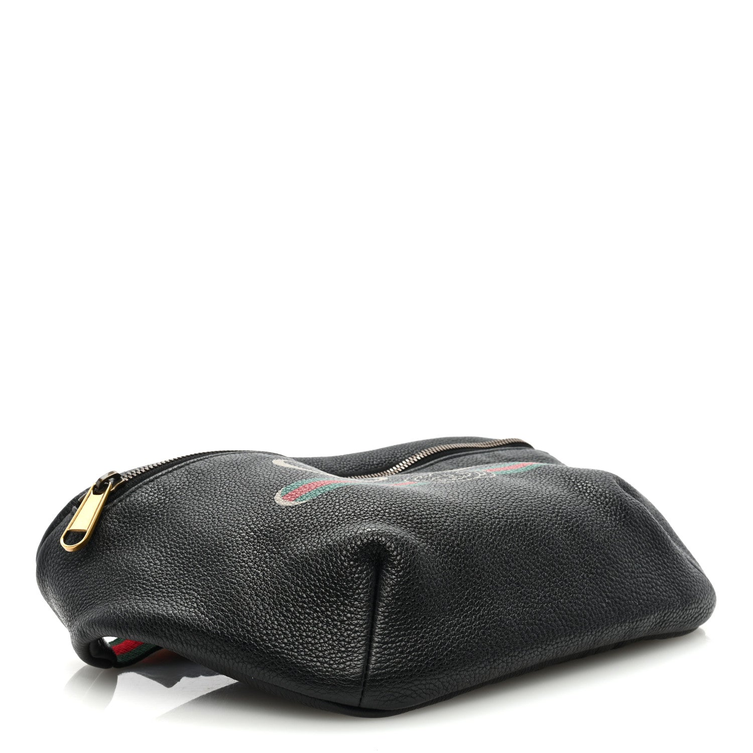 Gucci Grained Calfskin Logo Belt Bag Black 4 of 8