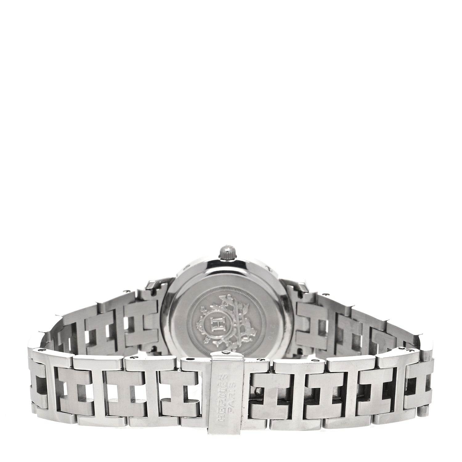 Hermes Stainless Steel 24mm Clipper Quartz Watch White 3 of 5