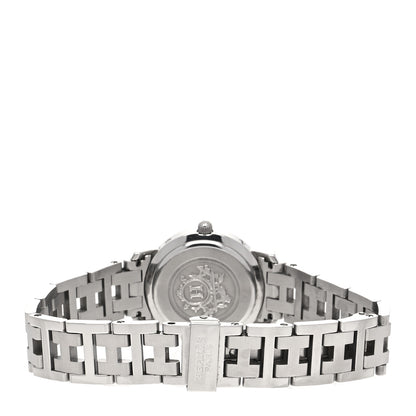 Hermes Stainless Steel 24mm Clipper Quartz Watch White 3 of 5