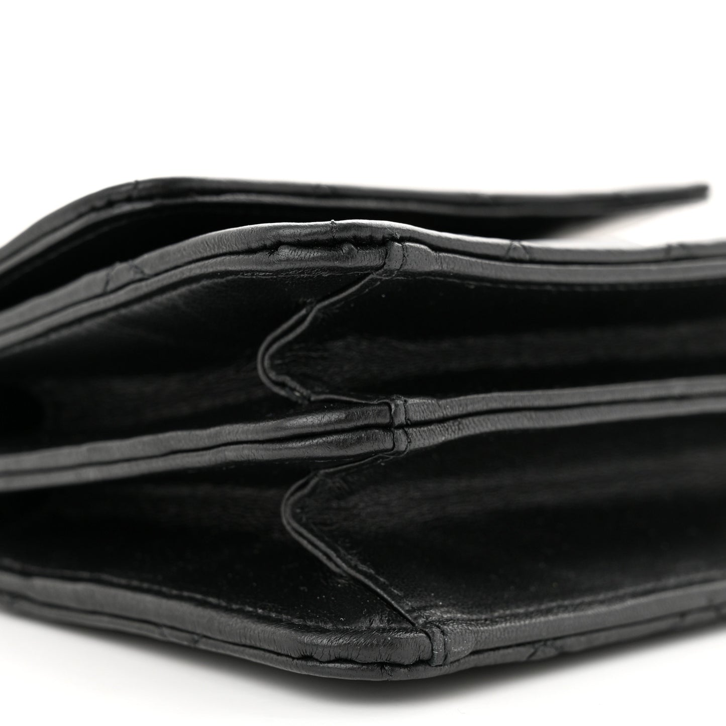 Lambskin Quilted Chain Top Handle Clutch With Chain Black