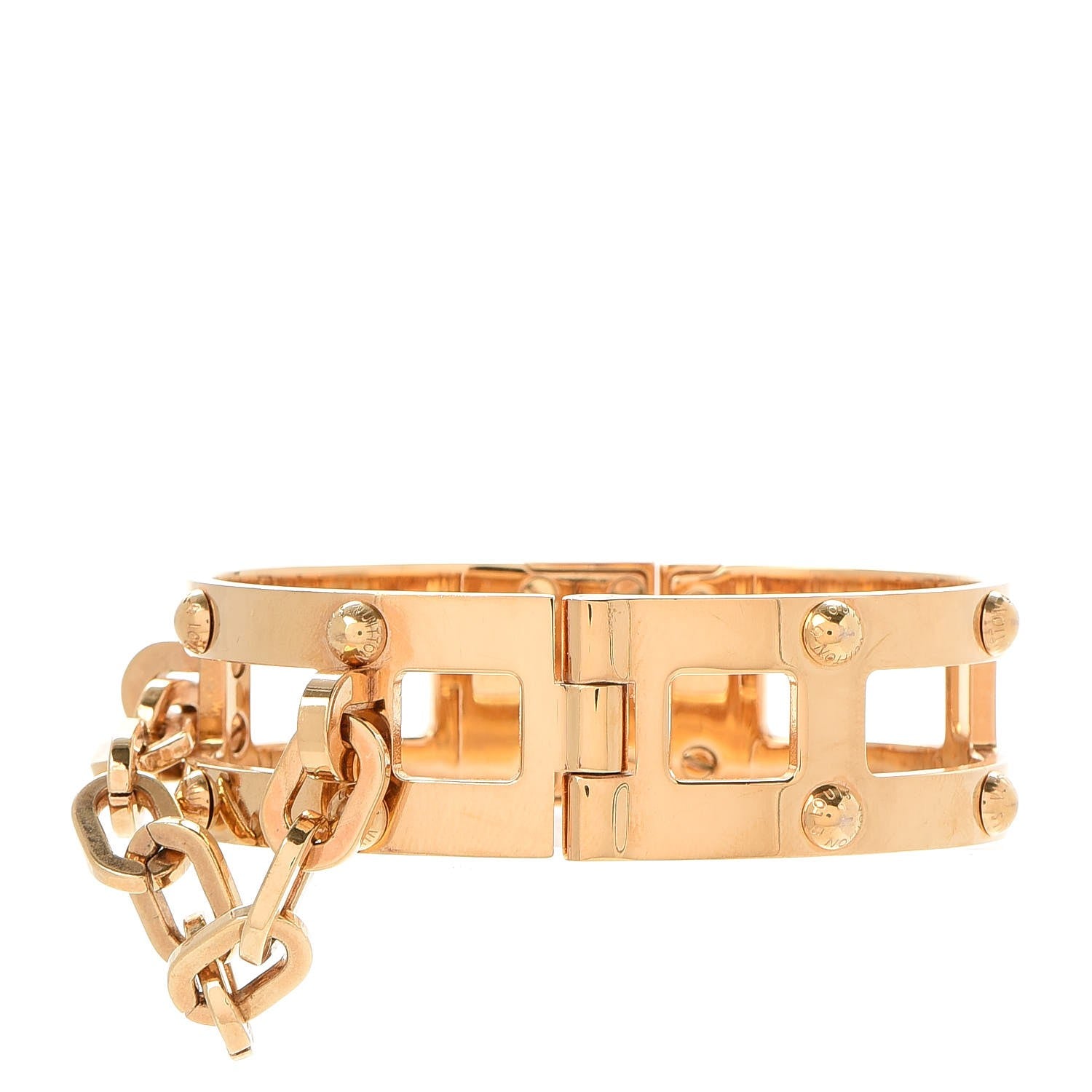 Louis Vuitton Lock Me Frame Cuff Gold 1 of 6