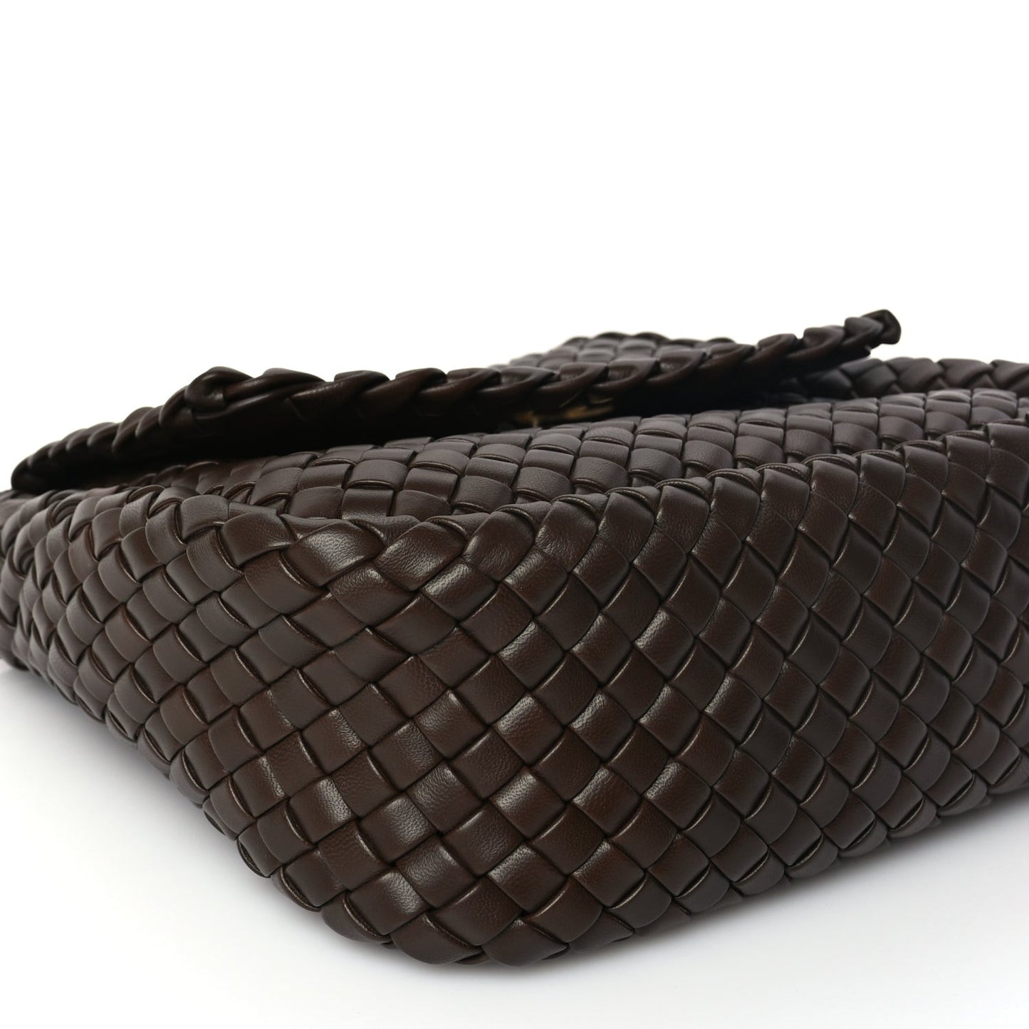 Nappa Intreccicio Padded Small Cobble Shoulder Bag Light Brown