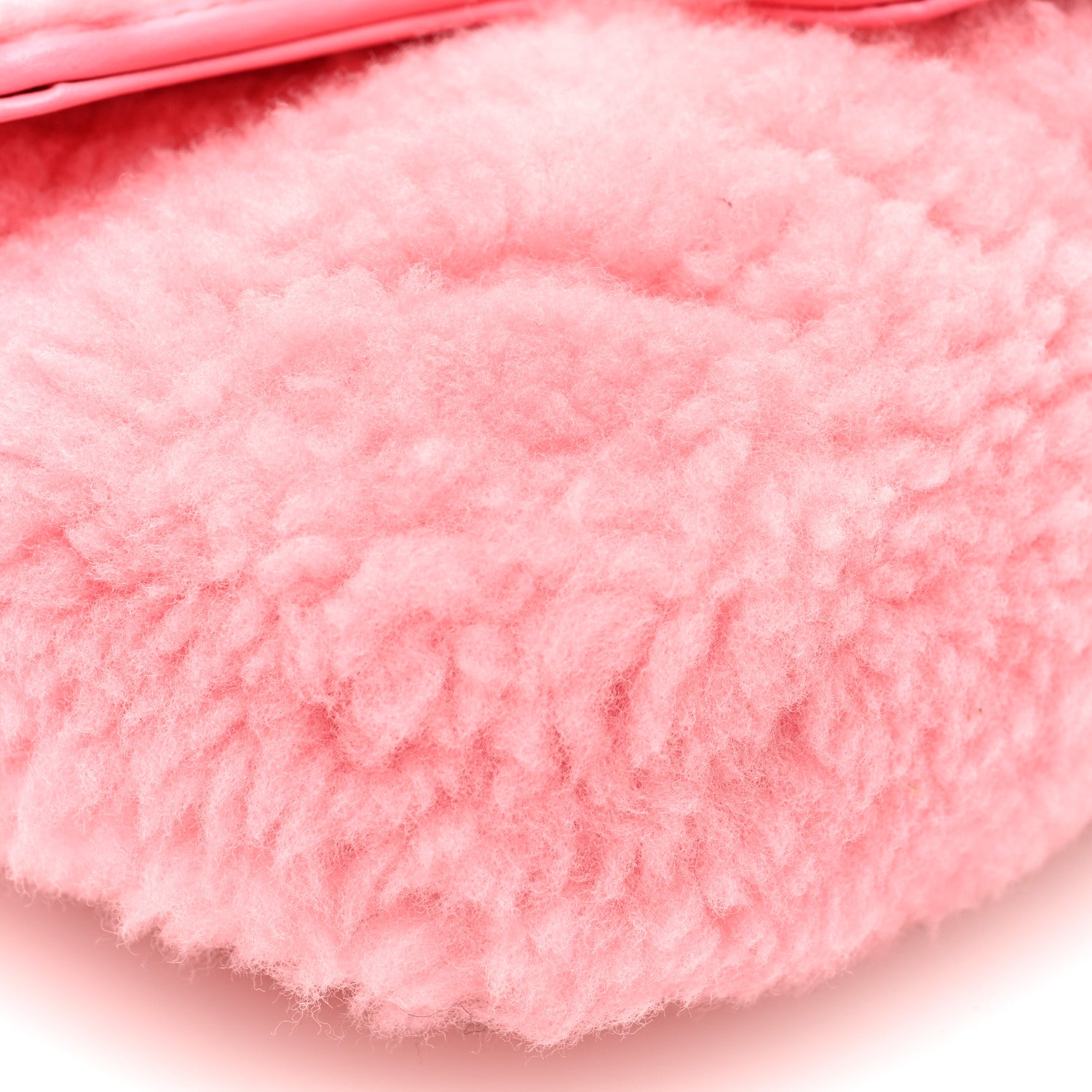 Gucci Shearling Matelasse Super Mini GG Marmont Shoulder Bag Lotus Pink 9 of 10