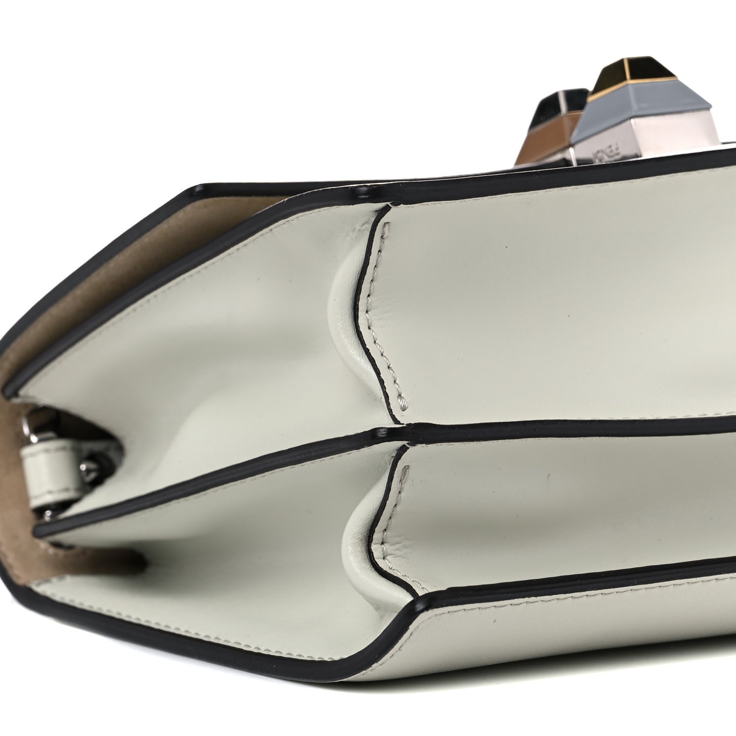 Fendi Vitello Liberty Studded Small Kan I Shoulder Bag Opale Multicolor 9 of 14