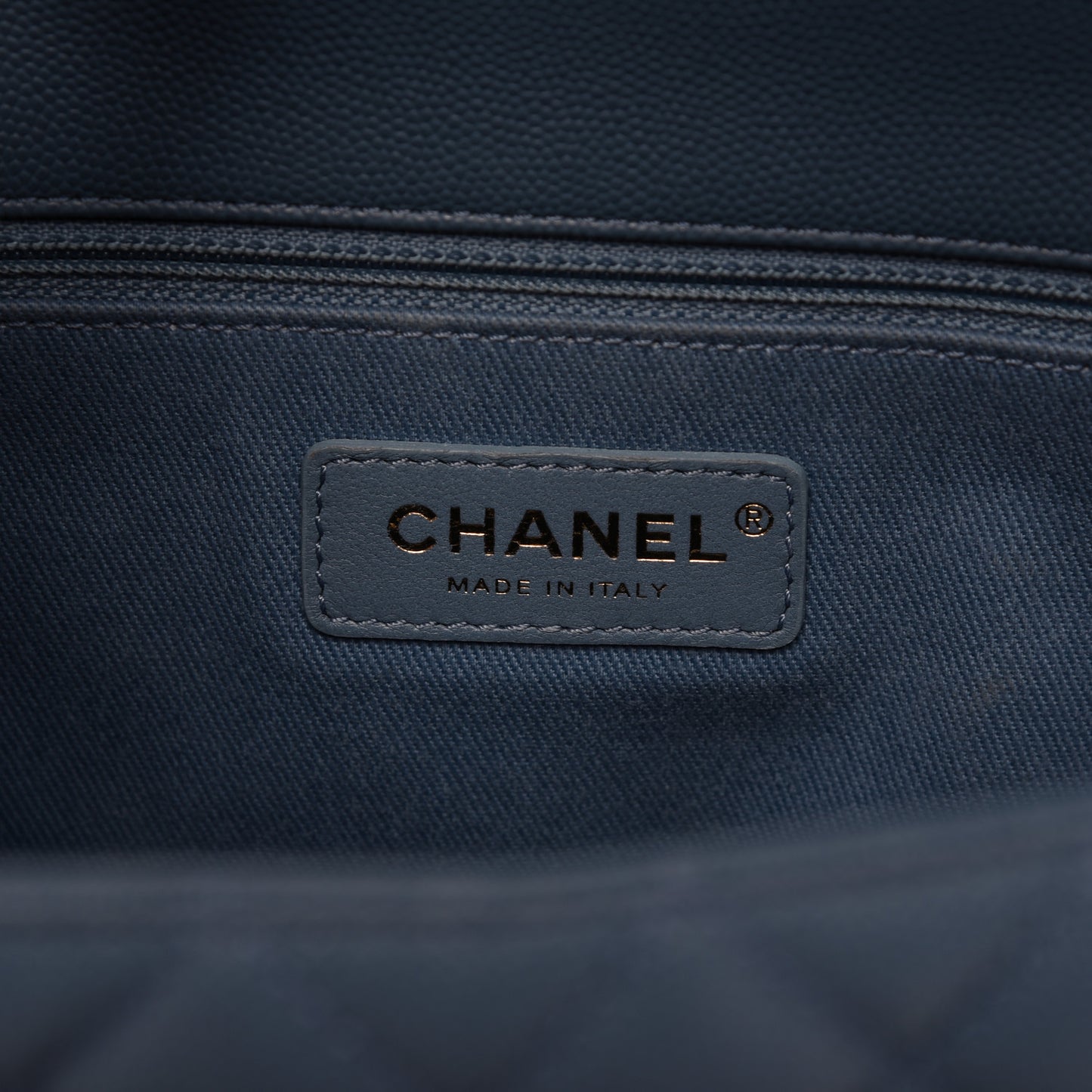 Caviar Quilted Small Coco Handle Flap Blue