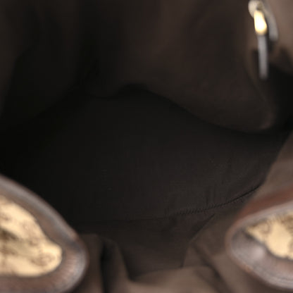 Gucci Monogram Medium Jockey Tote Dark Brown 5 of 14