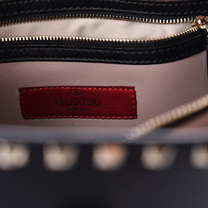 Valentino Garavani Vitello Small Rockstud Top Handle Tote Black 9 of 16