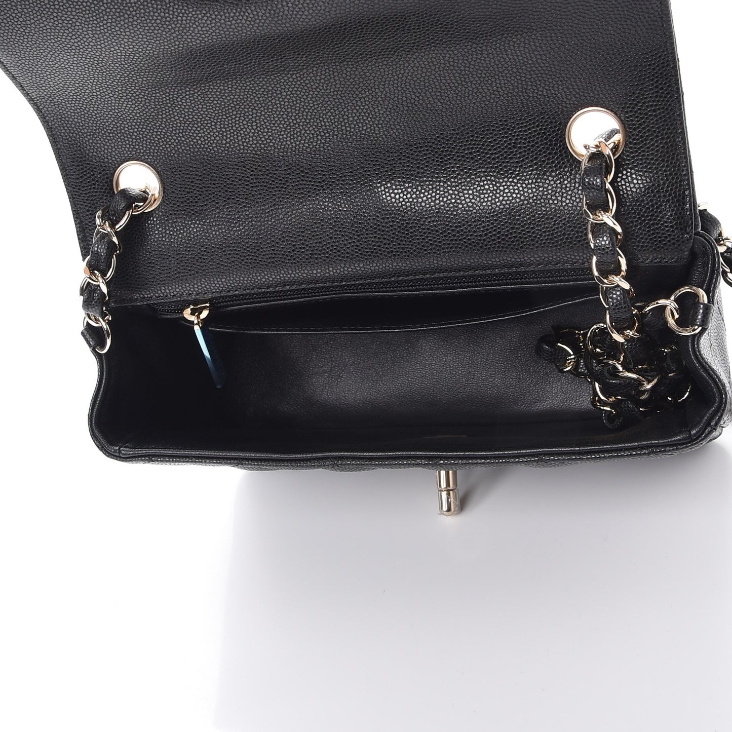 Caviar Quilted Mini Rectangular Flap Black