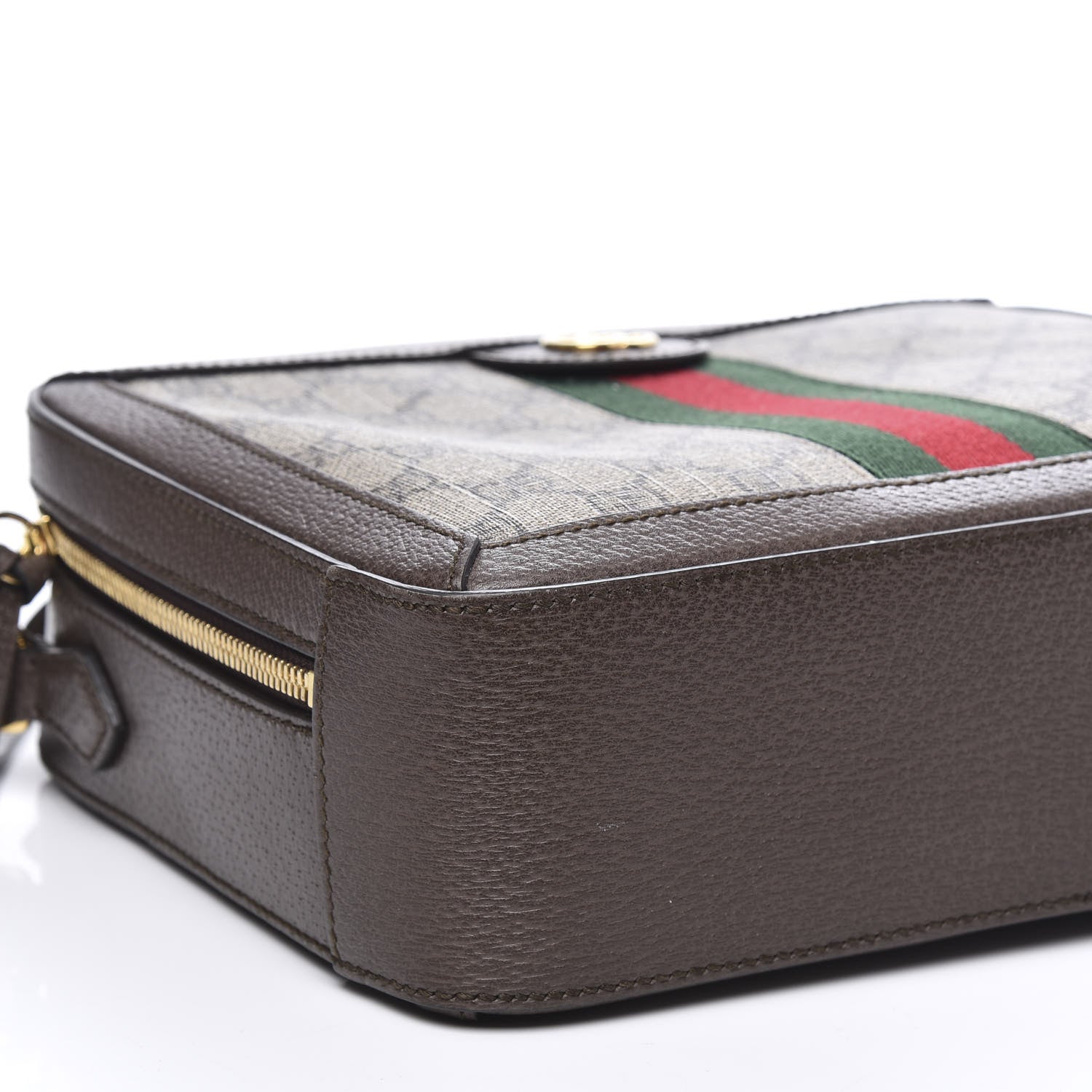 Gucci GG Supreme Monogram Web Small Ophidia Top Handle Shoulder Bag Brown 7 of 10