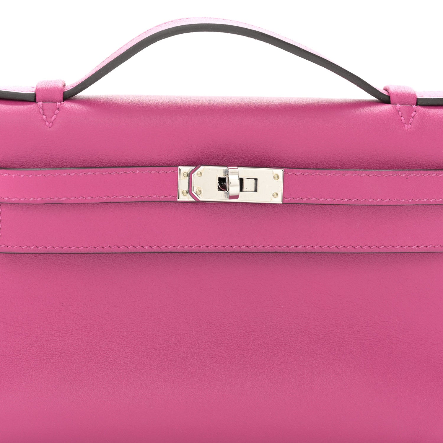 Hermes Swift Kelly Pochette Clutch Rose Pourpre 8 of 11