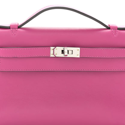 Hermes Swift Kelly Pochette Clutch Rose Pourpre 8 of 11