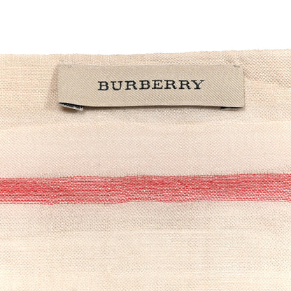 Burberry Wool Silk House Check Lightweight Scarf Stone 3 of 5