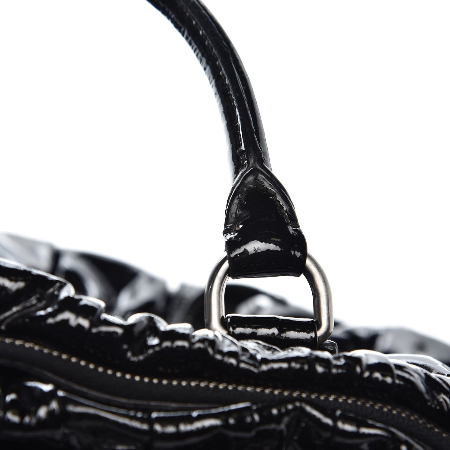 Vernice Gaufre Tote Black