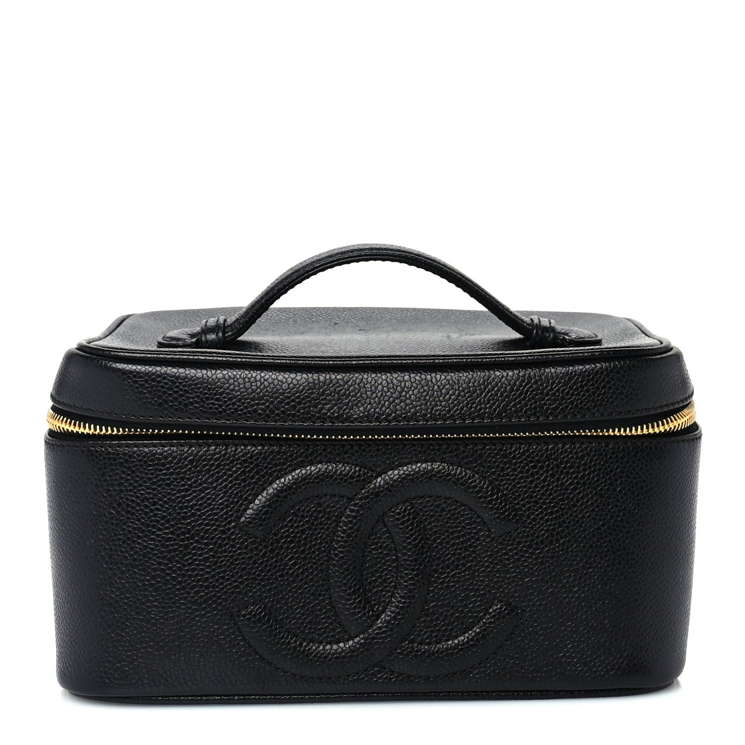 Chanel Caviar Vanity Cosmetic Case Black 1 of 8
