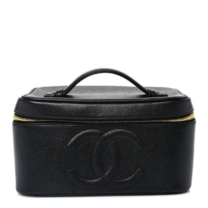 Chanel Caviar Vanity Cosmetic Case Black 1 of 8