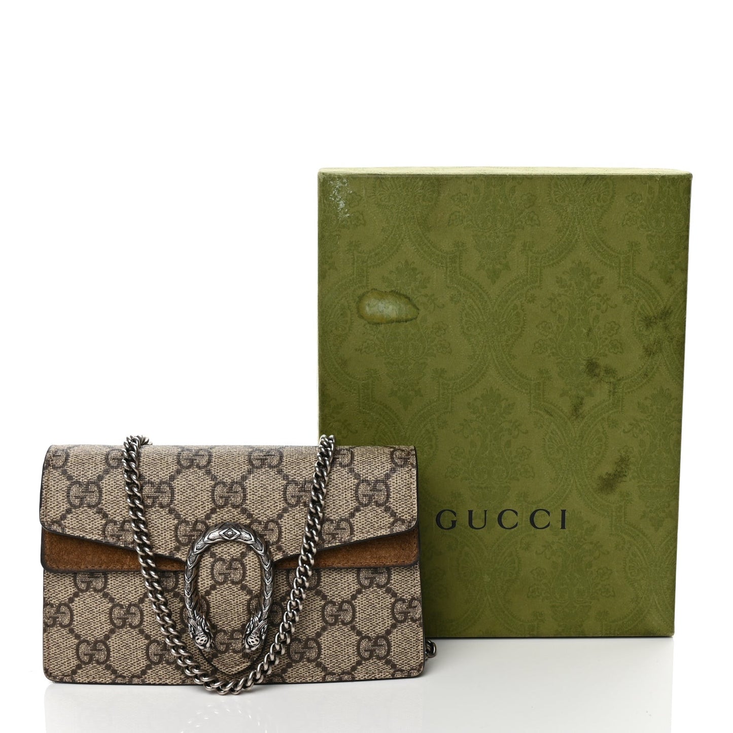 GG Supreme Monogram Super Mini Dionysus Shoulder Bag Taupe