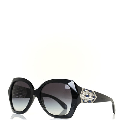 Bulgari Crystal Flower 8182-B Sunglasses Black 1 of 5