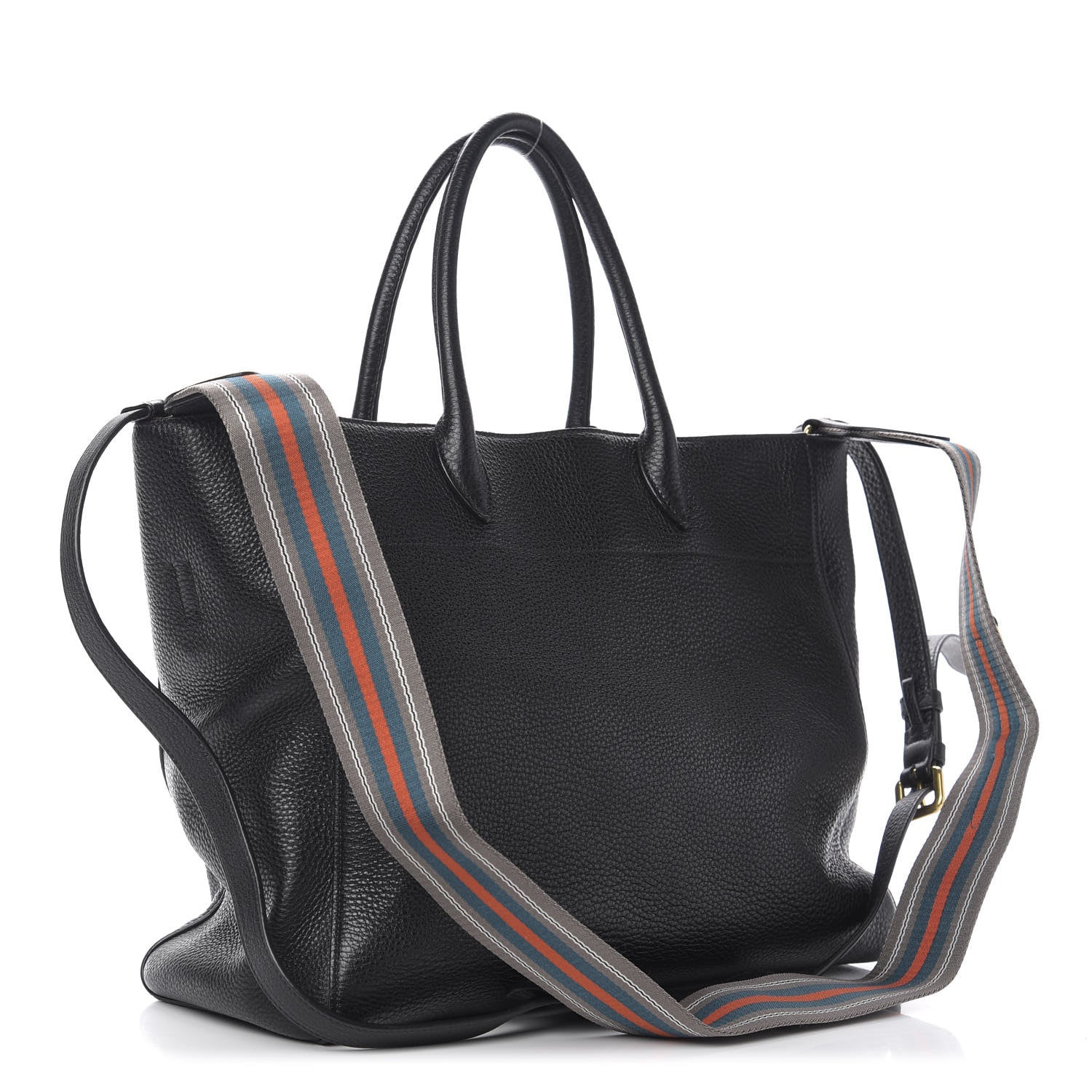 Prada Vitello Daino Tote Black 4 of 11